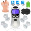 Tens Massager Digital Therapy Massager w/ 8 Modes 15 Intensities 5/10/15Min Timer 4 Electrode Pads For Back Shoulder Neck Pain Muscle Stiffness Relief
