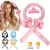 Heatless Curling Rod Headband Curling Ribbon Soft Hair Curlers Rollers Sleep Hair Styler Wave Formers with Hair Loops Clips for Long Medium Hair
